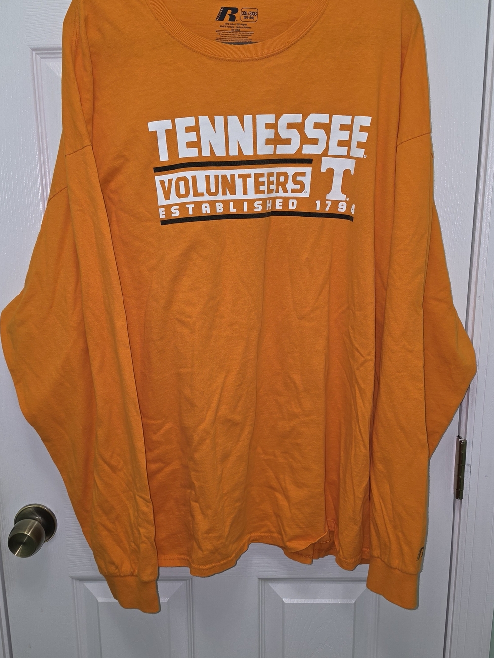 Russell Athletic Orange Tennessee Volunteers Long Sleeve Tee